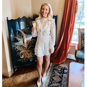 LoveShackFancy white lace dress size 6